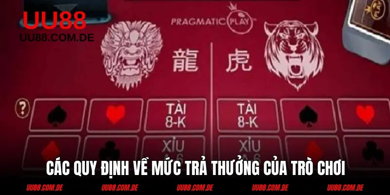 Quy định mức thưởng và thắng trong game